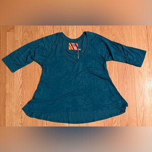Women’s NWT Nation LTD Venice Long-Sleeved Burnout Tee, Size Small
